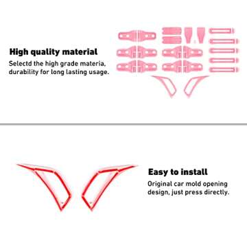 Linskip 22-Pc Pink Accessory Kit for Jeep Wrangler