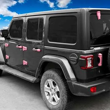 Linskip 22-Pc Pink Accessory Kit for Jeep Wrangler