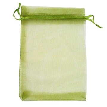 ATCG 50pcs 8x12 Inches Large Drawstring Organza Bags for Weddings, Parties, Gifts and More