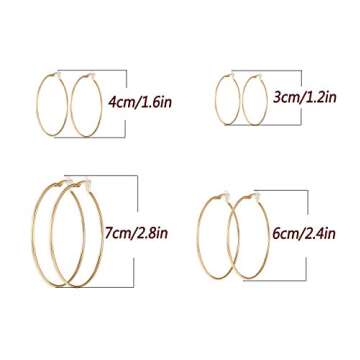 16 Pairs Wholesale Clip on Earrings for Women -Clip on Hoop Earrings for Women - Fake Hoops Clipon Earring Fake Earrings- Clip on Earrings Set Clip-on Hoops Clipon Earrings Pack