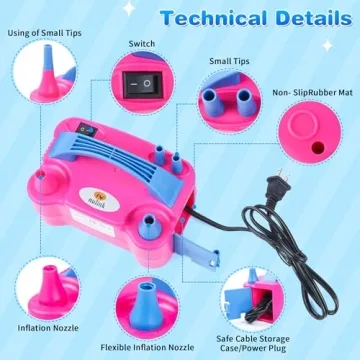 NuLink Electric Portable Balloon Blower Pump for Easy Inflation