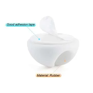 Shintop Cable Clips, 6 Pack White Cord Holder Cable Management Wire Organizer for Organizing Desk Nightstand Car Phone Charger