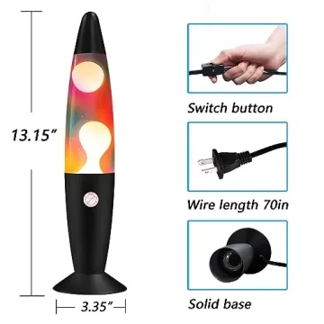Vanful Rainbow Magma Motion Lamp for Home and Kids