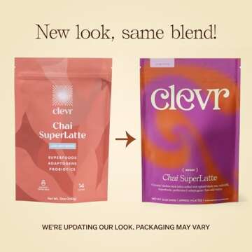 Clevr Blends Starter Kit Chai & Turmeric Instant Latte Mix