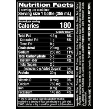 Jocko Mölk 30g Grass Fed Protein Shakes – No Added Sugar Protein Drinks KETO Friendly - Ready to Drink 12 FL Oz (Pack of 12) Vanilla