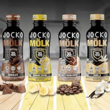 Jocko Mölk 30g Grass Fed Protein Shakes – No Added Sugar Protein Drinks KETO Friendly - Ready to Drink 12 FL Oz (Pack of 12) Vanilla