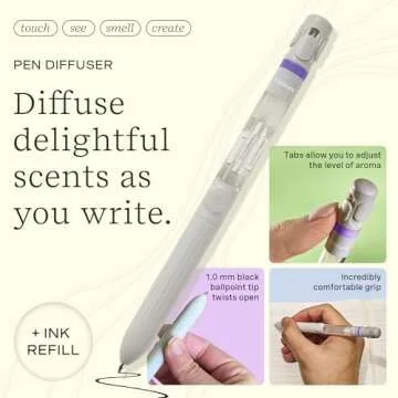 Lifelines Pen Diffuser, in Bloom - 1mm Black Ballpoint Pen with Scented Essential Oil Blends – Aro...