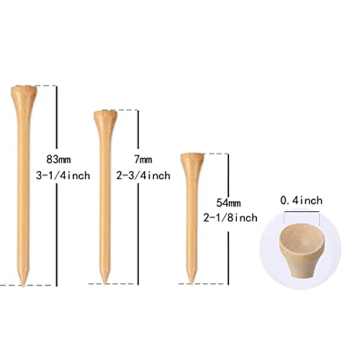WHAMZ33 Bamboo Golf Tees - Durable 100-pack, 2 3/4 inch