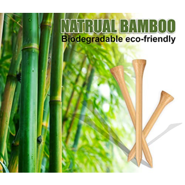 WHAMZ33 Bamboo Golf Tees - Durable 100-pack, 2 3/4 inch