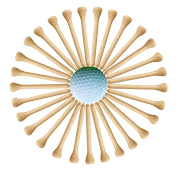 WHAMZ33 Bamboo Golf Tees - Durable 100-pack, 2 3/4 inch