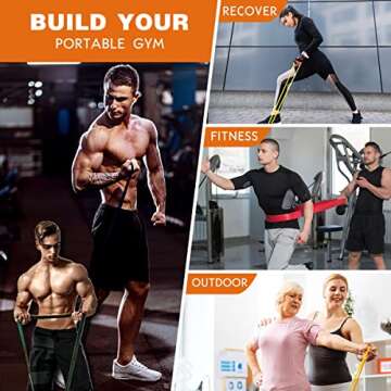 Pull Up Bands,Resistance Band,Stretching Assist Band, Portable Exercise, Muscle Training, Physical Therapy, Exercise Workout Bands for Working Out