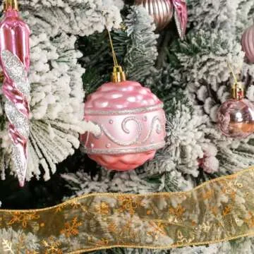 62 Pcs Shatterproof Christmas Balls Set for Holiday Decor