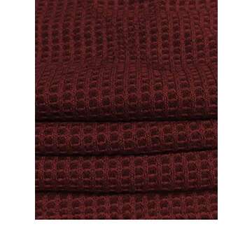 Kancystore Women's Loose Long Sleeve Tops Printed Color Block Tunic Shirts Red M