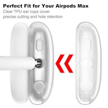 【3 in 1】 FILOTO Case for AirPods Max - Clear TPU & Silicone
