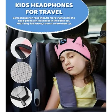 KIDSBAND Kids Headphones Comfortable Cat Ear Design