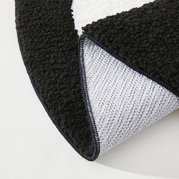 Estmy 8 Ball Rug - Fun 3ft Round Area Rug for All Spaces