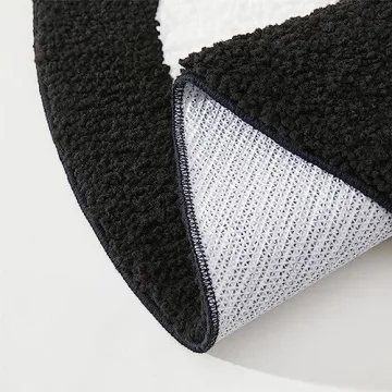 Estmy 8 Ball Rug - Fun 3ft Round Area Rug for All Spaces