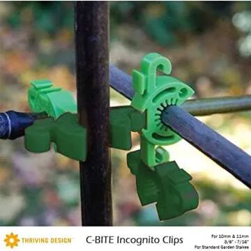 Plant Support Clips | Tomato Cage Connectors for Trellis, Garden Stakes, Wire Fence, Climbing Plants, Vine, Gardening Protection, Indoor Plants & Hydroponics Systems (Incognito Green - 100 Pack)