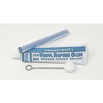 Heavy Duty Vinyl Repair Patch Kit for Above-Ground Pool Liner Repair; Glue and Patch Inflatables; Boat; Raft; Kayak; Air Beds; Inflatable Mattress Repair Blue