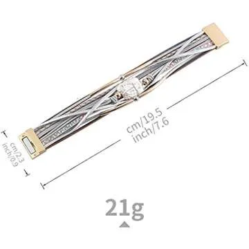 Fesciory Leopard Boho Leather Wrap Bracelet for Women