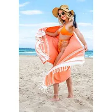 Turkish Cotton Beach Towel - Sand-Free & Quick-Dry