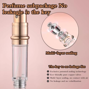 LYAPEONY 5ml Luxury Refillable Perfume Spray Bottle