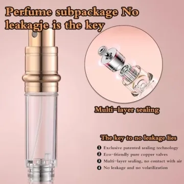 LYAPEONY 5ml Luxury Refillable Perfume Spray Bottle