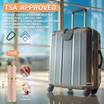 LYAPEONY 5ml Luxury Refillable Perfume Spray Bottle