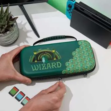 Numskull Wicked Hard Shell Travel Case for Nintendo Switch and OLED Model Console - Fits 10 Games and Switch Accessories