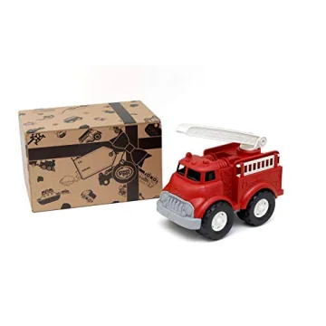 Eco-Friendly Green Toys Fire Truck for Toddlers - Made in USA
