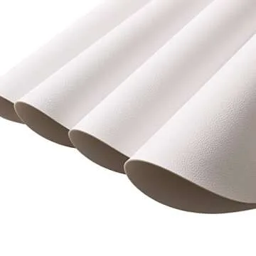 Wipeable Placemats and Coasters Leather Table Mats Waterproof Heat-Resistant Easy to Clean for Dining Table Set Kitchen Table Set of 4, White