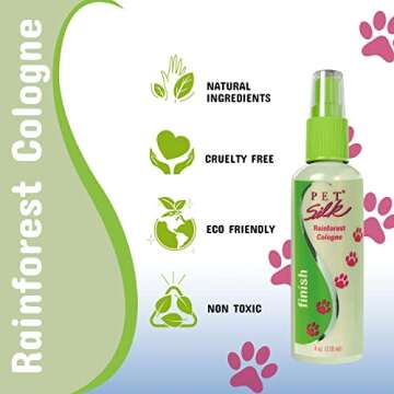 PET SILK Rainforest Spray Cologne for Pets, Travel Size