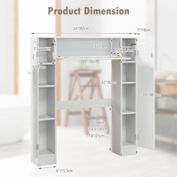 Giantex Over-The-Toilet Storage Cabinet for Elegant Organization