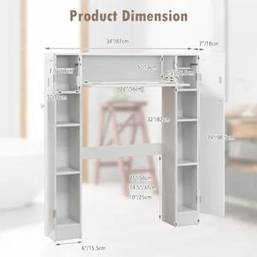 Giantex Over-The-Toilet Storage Cabinet for Elegant Organization