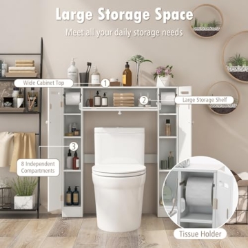 Giantex Over-The-Toilet Storage Cabinet for Elegant Organization