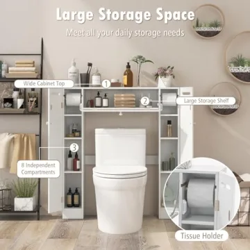 Giantex Over-The-Toilet Storage Cabinet for Elegant Organization