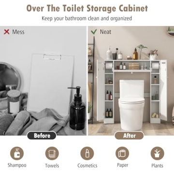 Giantex Over-The-Toilet Storage Cabinet for Elegant Organization