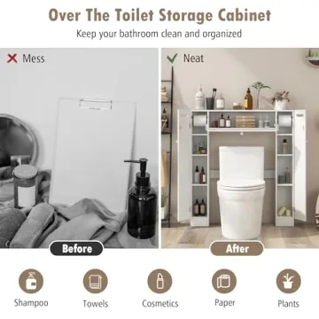 Giantex Over-The-Toilet Storage Cabinet for Elegant Organization