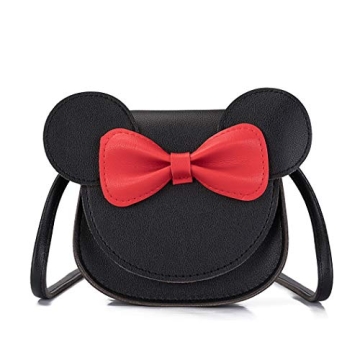 xperry Little Girls Toddlers Mini Crossbody Shoulder Bag Coin Purse with Cute Mouse Ear Bowknot