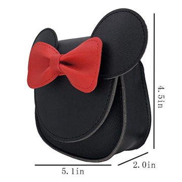 xperry Little Girls Toddlers Mini Crossbody Shoulder Bag Coin Purse with Cute Mouse Ear Bowknot