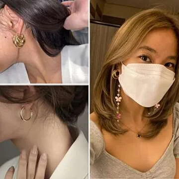 54 Pairs Gold Hoop Earrings Set for Women Multipack