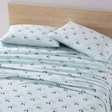 Eddie Bauer King Sheet Set - Cozy Cotton Flannel Bedding