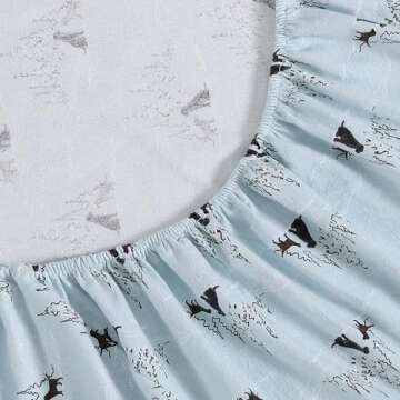 Eddie Bauer - King Sheet Set, Warm Breathable Cotton Flannel Bedding with Deep Pockets, Brushed for Extra Softness, Cozy Home Decor, Oeko-Tex Certified (Dog Friends Blue, King)