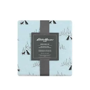 Eddie Bauer King Sheet Set - Cozy Cotton Flannel Bedding