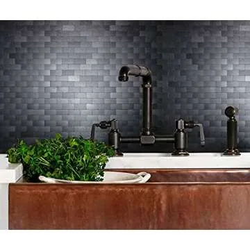 Stylish XUANINY Peel and Stick Metal Backsplash Tiles