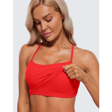 CRZ Yoga Women's Butterluxe Sports Bra Tank Top Red
