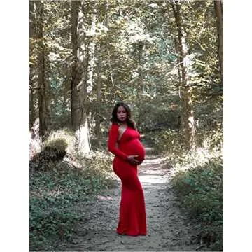 BEAGIMEG Women's Sexy Elegant One Shoulder Backless Evening Long Dress Red