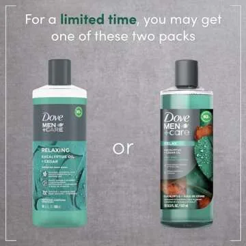 Dove Men+Care Body Wash Eucalyptus Cedar Oil 4 Count 18 oz