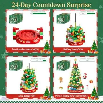 Hadrono Advent Calendar 2024 Christmas Tree Building Set