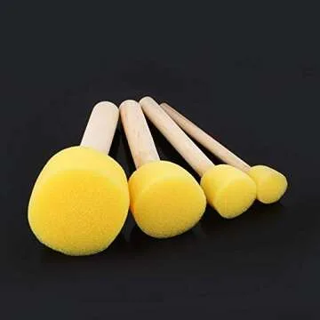 Creative 4Pcs Round Stencil Sponge Paint Brushes Set